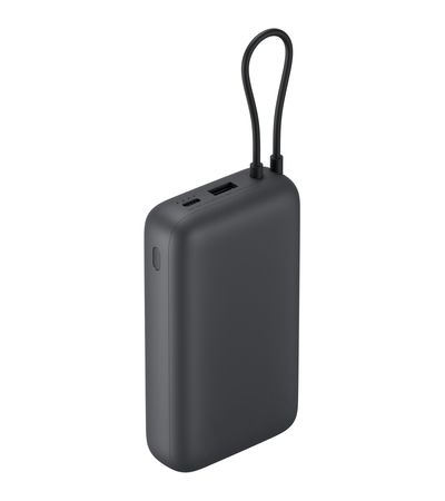 Внешний аккумулятор Xiaomi Power Bank 20000mAh Integrated Cable (PB2020MI) Black, Цвет: Черный, изображение 3 - GOODMi