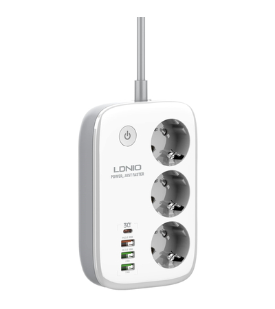 Сетевой фильтр Ldnio SEW3452 (3 розетки, 3 USB, WiFi), изображение 3 - GOODMi