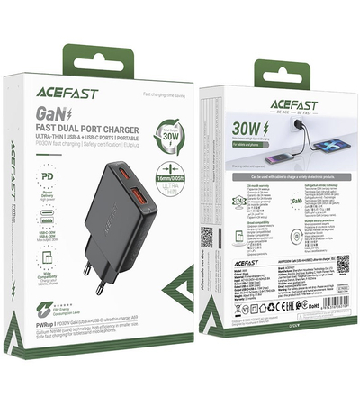 Сетевое зарядное устройство ACEFAST A69 PD 30W Black, изображение 5 - GOODMi