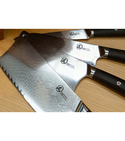 Набор ножей из дамасской стали Damascus Knife Sets (4 ножа, ножницы и подставка), изображение 17 - GOODMi