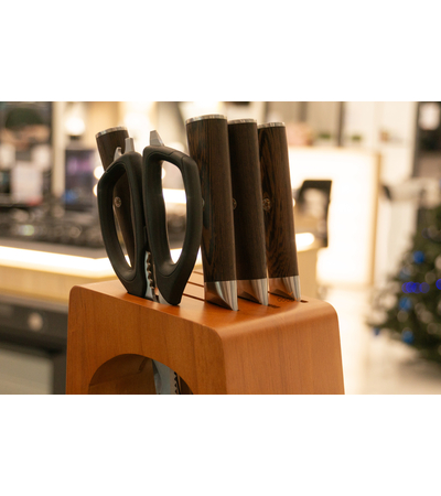 Набор ножей из дамасской стали Damascus Knife Sets (4 ножа, ножницы и подставка), изображение 10 - GOODMi