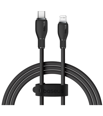 Кабель Baseus Pudding USB-C to Lightning 20W 1.2м Черный, изображение 2 - GOODMi