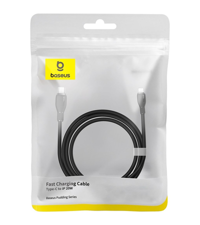 Кабель Baseus Pudding USB-C to Lightning 20W 1.2м Черный, изображение 5 - GOODMi