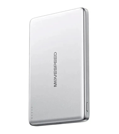 Внешний аккумулятор Movespeed MSP07 5000mAh Серебристый, Цвет: Серебристый, изображение 2 - GOODMi