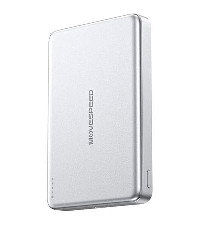 Внешний аккумулятор Movespeed MSP08 10000mAh Серебристый, Цвет: Серебристый, изображение 3 - GOODMi