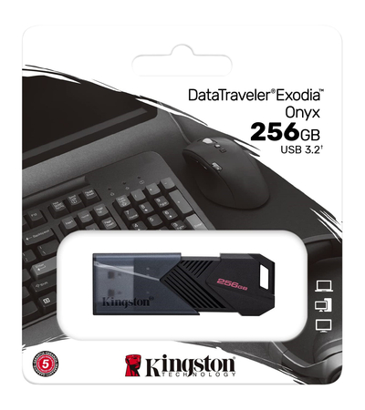 USB флешка Kingston DataTraveler Exodia Onyx 256GB Черная, изображение 4 - GOODMi