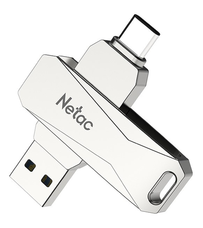 USB флешка Netac U782C 128Gb Серебристая, Объем: 128 ГБ, изображение 3 - GOODMi