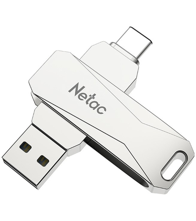 USB флешка Netac U782C 128Gb Серебристая, Объем: 128 ГБ, изображение 4 - GOODMi