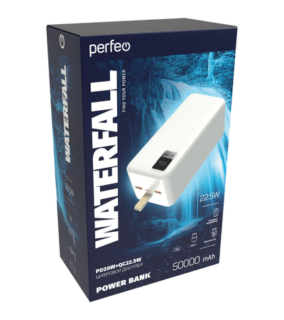 Внешний аккумулятор Perfeo Waterfall 50000mAh Белый, Цвет: Белый, изображение 5 - GOODMi