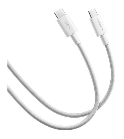 Кабель Xiaomi 6A Braided USB-C to USB-C Cable 1m White (BHR087KGL), изображение 3 - GOODMi