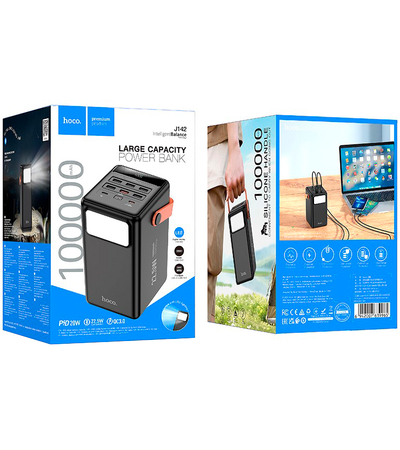 Внешний аккумулятор HOCO J142 100000mAh Black, изображение 6 - GOODMi