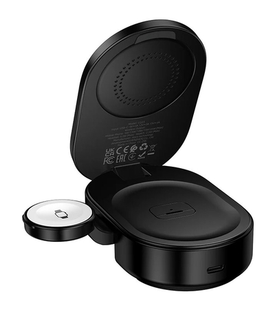 Беспроводное зарядное устройство HOCO CQ23 Pole Qi2.2 3-in-1, изображение 5 - GOODMi