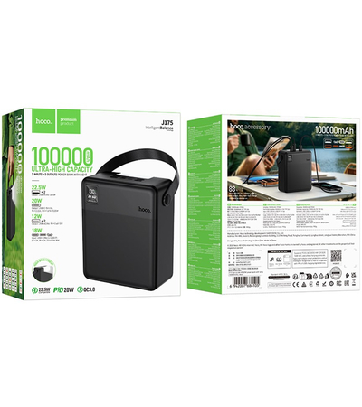 Внешний аккумулятор HOCO J175 100000mAh Black, изображение 6 - GOODMi