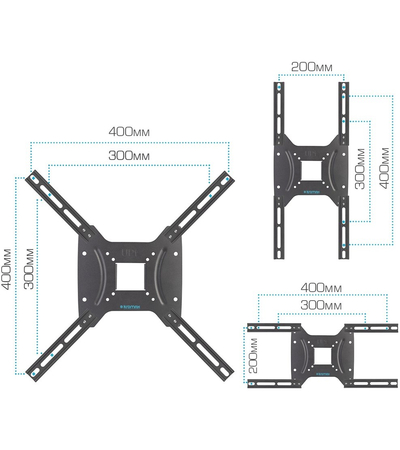 Кронштейн для телевизора наклонно-поворотный Kromax OPTIMA-404 15-55", изображение 5 - GOODMi
