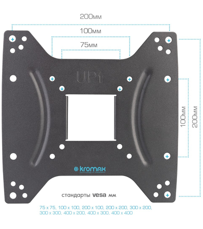 Кронштейн для телевизора наклонно-поворотный Kromax OPTIMA-404 15-55", изображение 6 - GOODMi