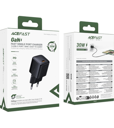 Сетевое зарядное устройство ACEFAST A118 PD 30W Black, изображение 9 - GOODMi