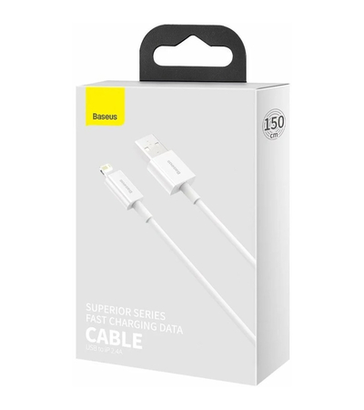 Кабель Baseus Superior Series USB Type-A/Lightning 1.5m White (CALYS-B02), изображение 5 - GOODMi
