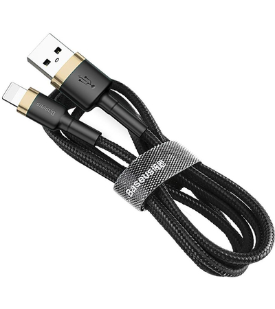 Кабель Baseus Superior Series USB-A/Lightning 1m Black/Gold (CALKLF-BV1), изображение 2 - GOODMi