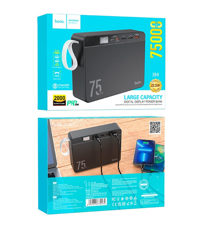Внешний аккумулятор HOCO J94 75000mAh (22.5W) Black, изображение 5 - GOODMi