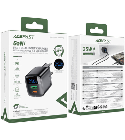 Сетевое зарядное устройство ACEFAST A114 PD 25W Black, изображение 6 - GOODMi