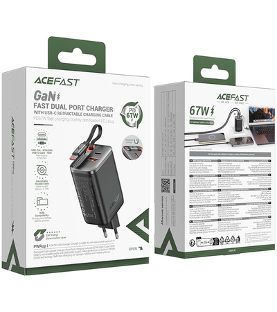 Сетевое зарядное устройство ACEFAST A111 PD 67W Black, изображение 6 - GOODMi