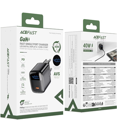 Сетевое зарядное устройство ACEFAST A135 40W Black, изображение 9 - GOODMi
