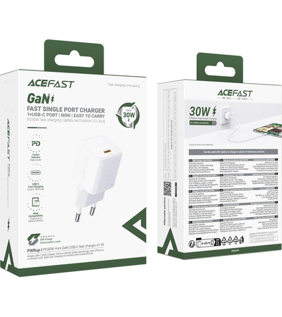 Сетевое зарядное устройство ACEFAST A118 30W White, изображение 9 - GOODMi