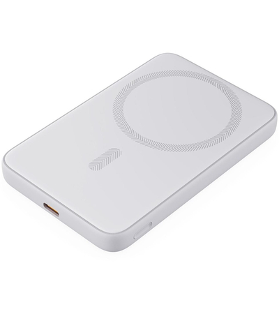 Уценка Внешний аккумулятор Aukey Magnetic Wireless PB-MS03 5000mAh White (MagSafe), изображение 3 - GOODMi