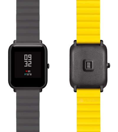 Ремешок силиконовый 20mm Lyambda Acrux Grey/Yellow (DSJ-32-20-GY), изображение 2 - GOODMi