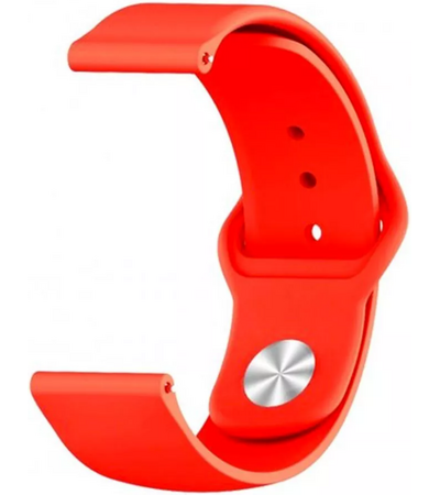 Ремешок силиконовый с кнопкой 22mm красный, изображение 2 - GOODMi