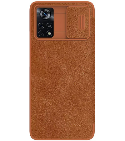 Чехол-книжка Nillkin Qin Pro для POCO X4 Pro коричневый, Основной цвет: Коричневый, изображение 2 - GOODMi