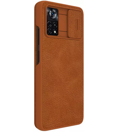 Чехол-книжка Nillkin Qin Pro для POCO X4 Pro коричневый, Основной цвет: Коричневый, изображение 4 - GOODMi