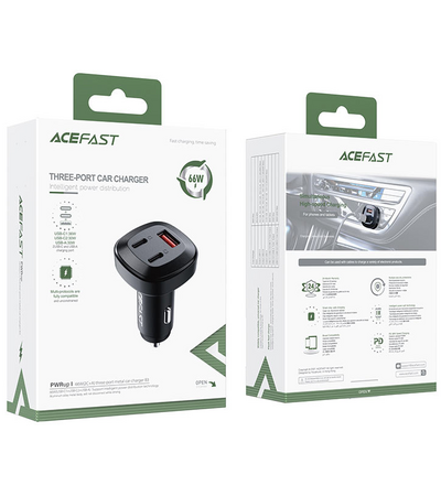 Автомобильное ЗУ Acefast B3 (Черное), изображение 5 - GOODMi
