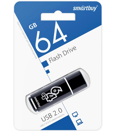 USB флешка Smartbuy Glossy 64GB Black, изображение 4 - GOODMi