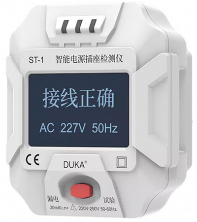 Тестер розеток DUKA Socket Tester ST-1, изображение 2 - GOODMi