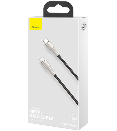 Кабель Baseus Cafule Series Type-C - Type-C 100W 1м Black, изображение 5 - GOODMi