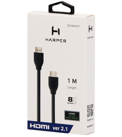 Кабель HDMI 2.1 HARPER 8K (1м), изображение 2 - GOODMi