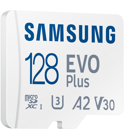 Карта памяти microSD Samsung EVO Plus 128GB + адаптер, Объем: 128 ГБ, изображение 3 - GOODMi