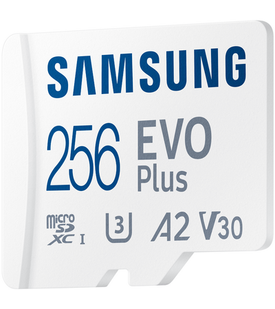 Карта памяти microSD Samsung EVO Plus 256GB + адаптер, Объем: 256 ГБ, изображение 2 - GOODMi
