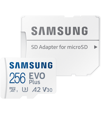 Карта памяти microSD Samsung EVO Plus 256GB + адаптер, Объем: 256 ГБ, изображение 4 - GOODMi