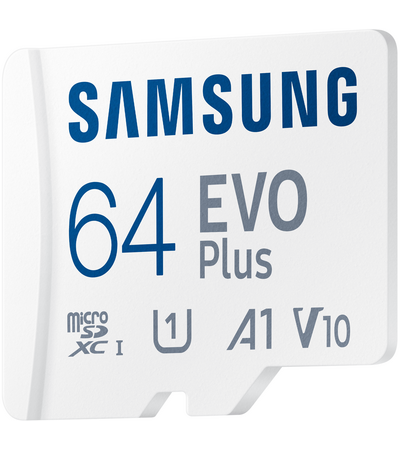 Карта памяти microSD Samsung EVO Plus 64GB + адаптер, Объем: 64 ГБ, изображение 2 - GOODMi