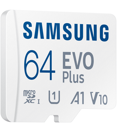 Карта памяти microSD Samsung EVO Plus 64GB + адаптер, Объем: 64 ГБ, изображение 3 - GOODMi