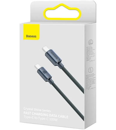 Кабель Baseus Crystal Shine Type-C - Type-C 100W 1.2м Black, изображение 4 - GOODMi