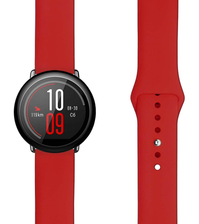 Ремешок силиконовый 22mm Lyambda Altair Red (DSJ-01-05T-22-RD), Основной цвет: Красный, изображение 2 - GOODMi