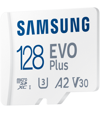 Карта памяти microSD Samsung EVO Plus 128GB + адаптер, Объем: 128 ГБ, изображение 2 - GOODMi
