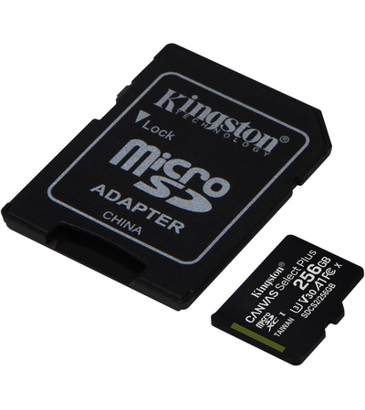 Карта памяти microSD Kingston Canvas Select Plus 256GB + адаптер, изображение 2 - GOODMi