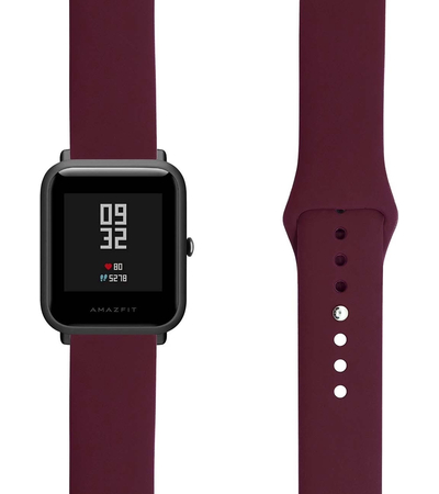 Ремешок силиконовый 20mm Lyambda Altair Wine red (DSJ-01-04T-20-WR), Основной цвет: Бордовый, изображение 2 - GOODMi