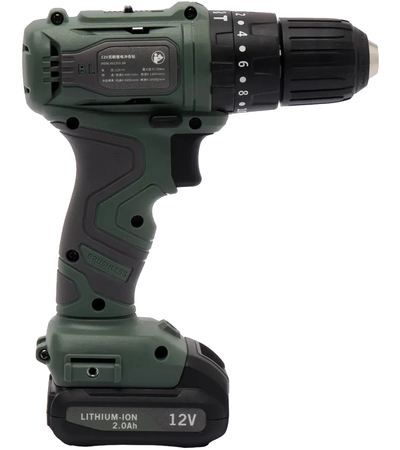 Аккумуляторная дрель-шуруповерт MarsWorker 12V Impact Drill Green, изображение 3 - GOODMi