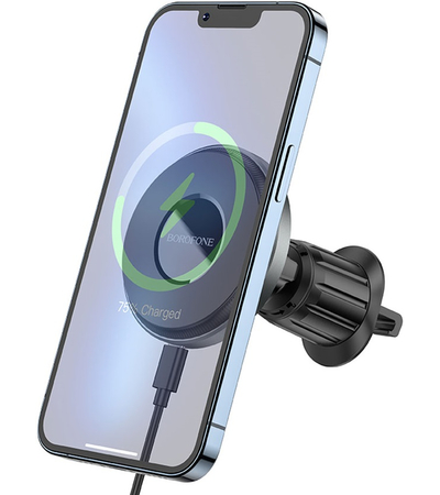 Автодержатель с БЗУ Borofone BH202 15W (Черный), изображение 5 - GOODMi