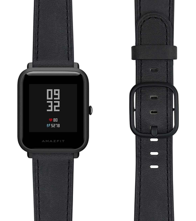 Ремешок кожаный 20mm Lyambda MINKAR Black (DSP0320), изображение 2 - GOODMi